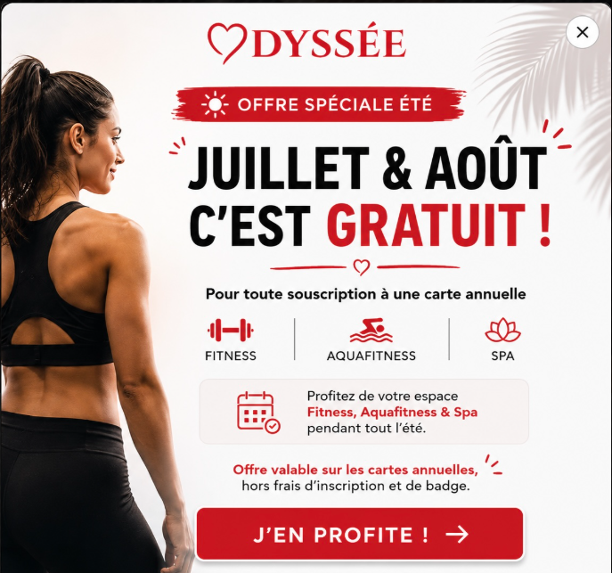 Juillet & août, c’est gratuit !